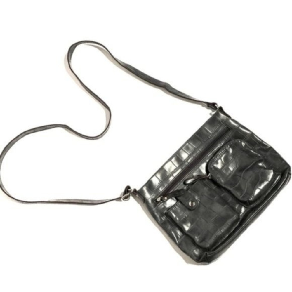 Relic Faux Leather Urban Crocodile Croc Crossbody Bag